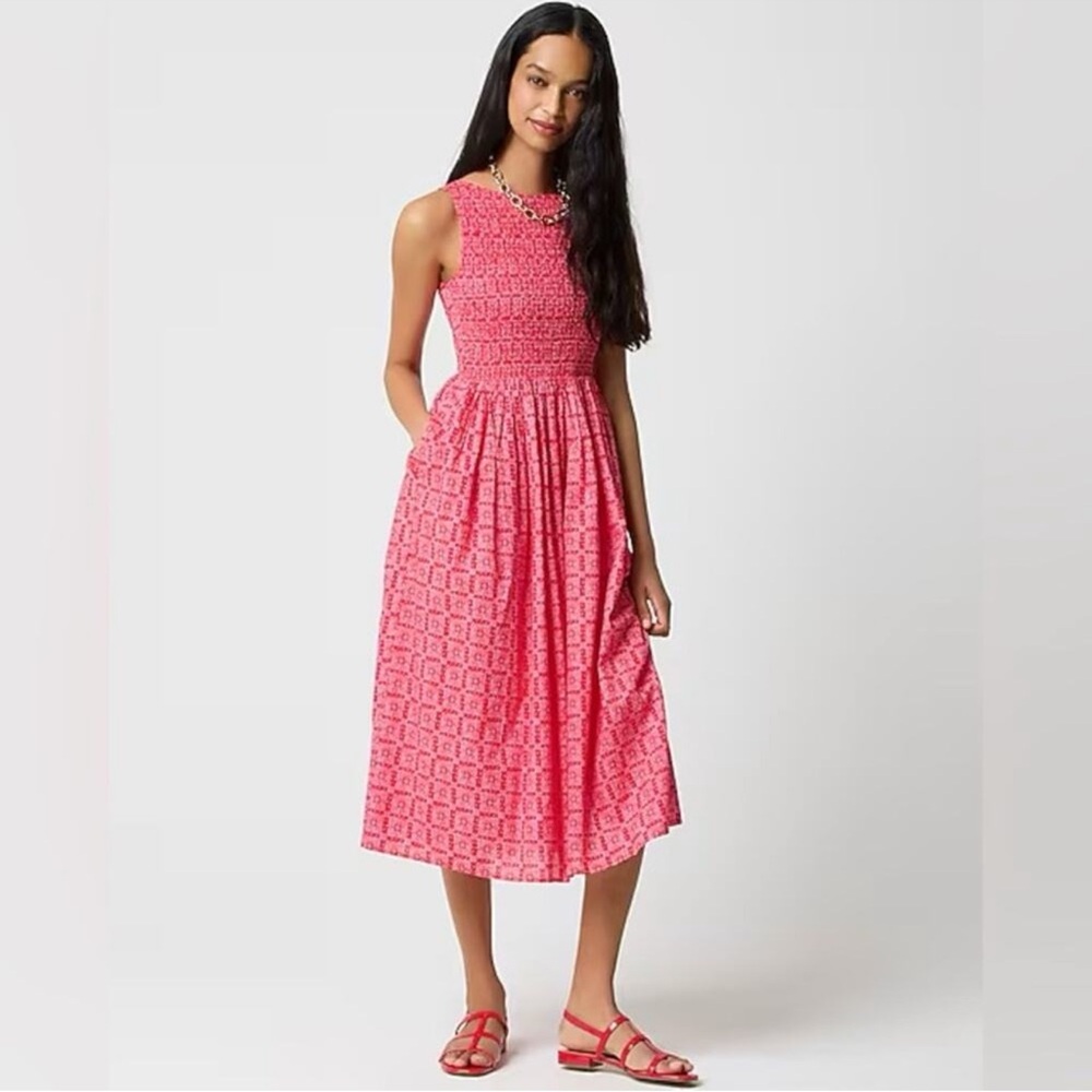 JCrew Red Sleeveless Midi Dress NWT XS